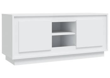 Szafka pod TV biała 102x35x45 cm materiał drewnopochodny WM-819860