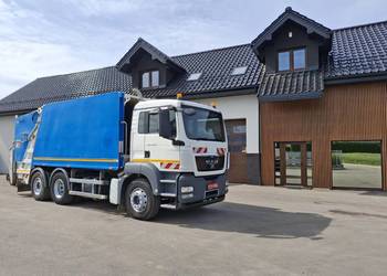 MAN TGS 28.360 Śmieciarka FAUN Environnement Odpady Segregacja 3 Osie