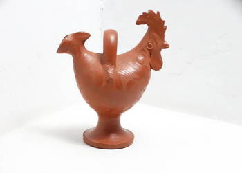 Stara Gliniana Dzbanek Kura Kogut Figurka Dzbanek Dzbanek Ceramiczny Vintag