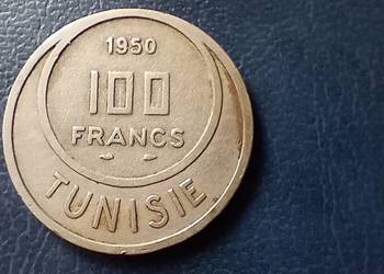Stare monety 100 frank 1950 Tunezja