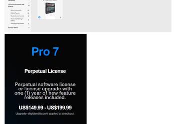 studio one pro 7 plus na pół roku 182 dni.