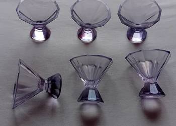 Komplet 6 kieliszków neodymowych art deco, ciekawy odcień. Prawdopod. Moser