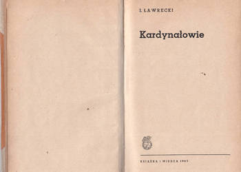 (02556) KARDYNAŁOWIE – I. ŁAWRECKI