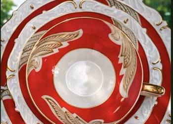 Filiżanka kolekcjonerska Kahla ze spodkiem i talerzem deserowym w stylu bar