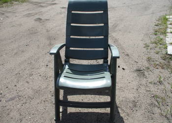 Leżak plastikowy zielony.