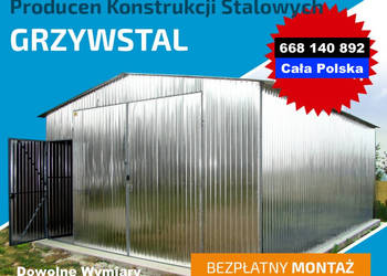 Ocynk Garaż blaszany Garaże Magazyn Wiata-Hala Stalowa – GRZYWSTAL
