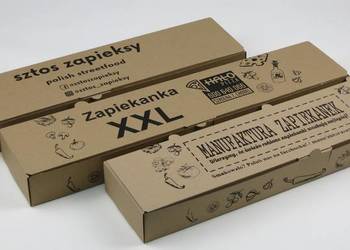 Kartony pudełka na zapiekankę z nadrukiem
