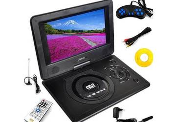 PRZENOŚNE DVD SAMOCHODOWE 9' C ODTWARZACZ USB KONSOLA TV GRY