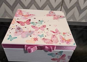 Szkatułka motyle decoupage