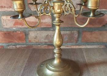 Świecznik mosiężny pięcioramienny Kandelabr 40 cm (672)