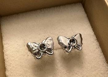 Kolczyk "srebrny" z diamentem " motylek / motyl