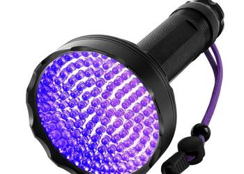 LATARKA TAKTYCZNA NA BATERIE Oświetlenie UV 128 LED URZĄDZENIE Wodoodporne