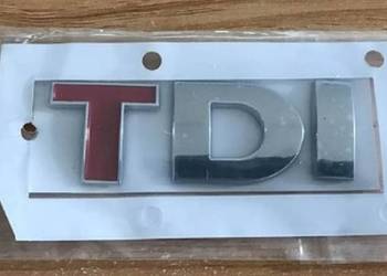 NOWE klejane logo TDI czerwono srebrny emblemat logo znaczek