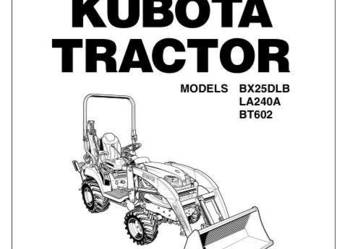 Kubota BX25DLB LA240A BT602 instrukcja obsługi PL DTR