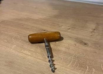 Vintage drewniany korkociąg do wina