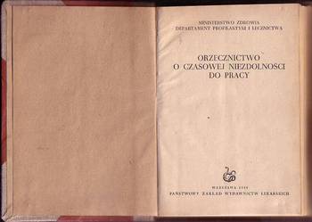 (8243) ORZECZNICTWO O CZASOWEJ NIEZDOLNOŚCI DO PRACY – MINIS