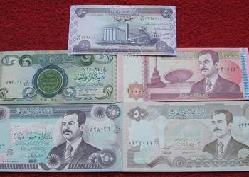 IRAK SADDAM HUSAJN Kolekcjonerskie Banknoty - 5 sztuk UNC