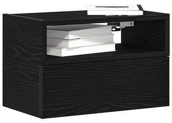 Wisząca szafka nocna czarna 45x26x285 cm WM-858598