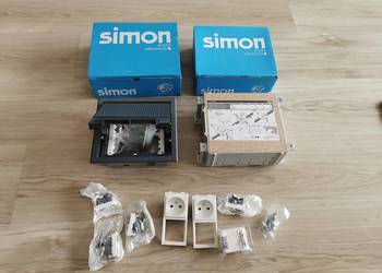 gniazda podłogowe + kaseta do wylewki Simon