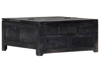 vidaXL Stolik kawowy, czarny, 65x65x30 cm, lite drewno mango(SKU:247986)