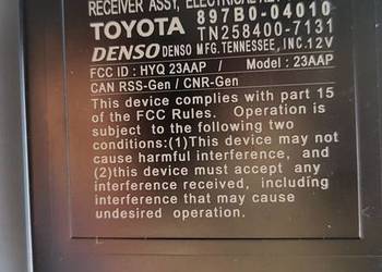 TOYOTA TACOMA  2022 R MODUŁ KONTROLI CIŚNIENIA W OPONACH TPMS 897B004010