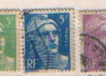 Zn. Francja Mi 797, 9, 800, 3, 5 kas 1947