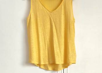Żółty top lniany Esmara L 44/46 len plus size bluzka koszulka