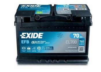 Akumulator Exide EFB START&STOP 70Ah 760A