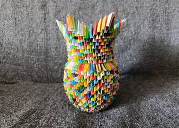 Wazon Kolorowy Origami Modułowe 3D