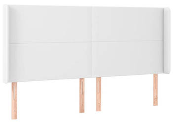 Zagłówek uszak biały 163x23x118/128 cm sztuczna skóra WM-3117773