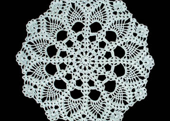 Serwetka szydełkowa 28cm biała (S101)