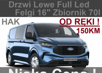 Ford Transit Custom Brygadowy 6-os. 150KM L2 Super Cena Full Led Drzwi Lew…