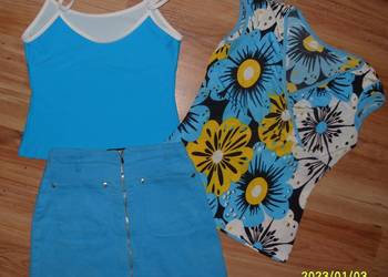 ZESTAW spódniczka DKNY + 2 bluzeczki 152/158