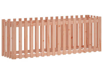 Rabata ogrodowa z płotkiem 200x50x70 cm drewno daglezjowe WM-832515