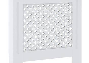 vidaXL Osłona na kaloryfer, MDF, biała, 78 cm(sku325567)