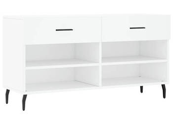Ławka z miejscem na buty biała 102x35x55 cm WM-829756