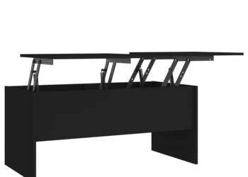 Stolik kawowy czarny 102x505x465 cm materiał drewnopochodny WM-809720