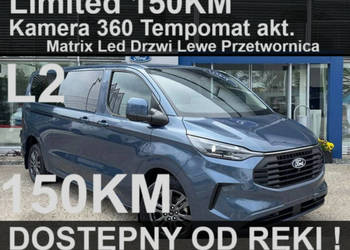Ford Transit Custom L2 150KM Limited Matrix Kamera 360 Led Hak Felgi 17" N…