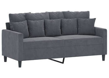 Sofa 2-osobowa ciemnoszary 140 cm tapicerowana aksamitem WM-359304