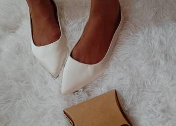 (44) UK 11/ ASOS Design/ Ekskluzywne, białe baleriny baletki z Londynu, NOW