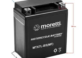 Akumulator Moretti AGM (Gel) MTX7L-BS nowy, 7Ah Kętrzyn