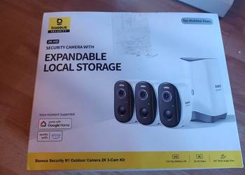 zestaw kamer zewnętrznych Baseus Security N1 Outdoor Camera 2K 3-Cam Kit.