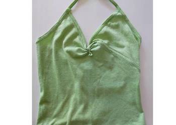 vintage retro top wiązany na szyi odkryte plecy plażowy letni wakacyjny