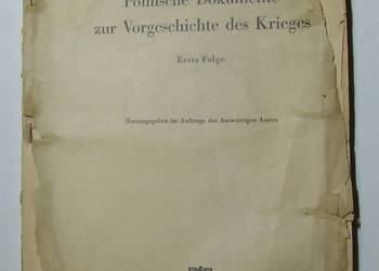 Polnische Dokumente zur Vorgeschichte des Krieges ,Polskie dokumenty dot