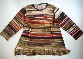 Tunika z Falbanką 54 56 Bluzka dłuższa  wygodna