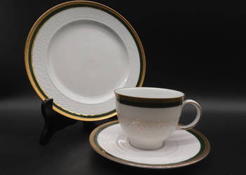 Zestaw Śniadaniowy Seltmann Weiden Annabell, Zielono-Złoty Dekor