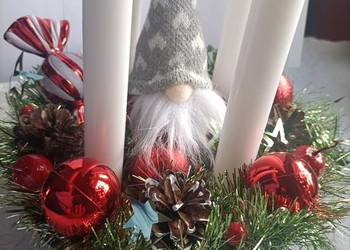 Stroik świąteczny, świecznik