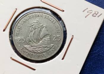 Stare monety 25 cent 1981 Karaiby