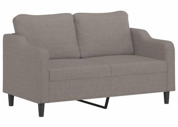 Sofa 2-osobowa kolor taupe 140 cm tapicerowana tkaniną WM-359366