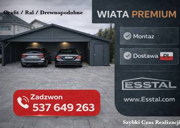 Wiata Garażowa  - Garaż Blaszany- Carport |Konstrukcja – ESSTAL-
